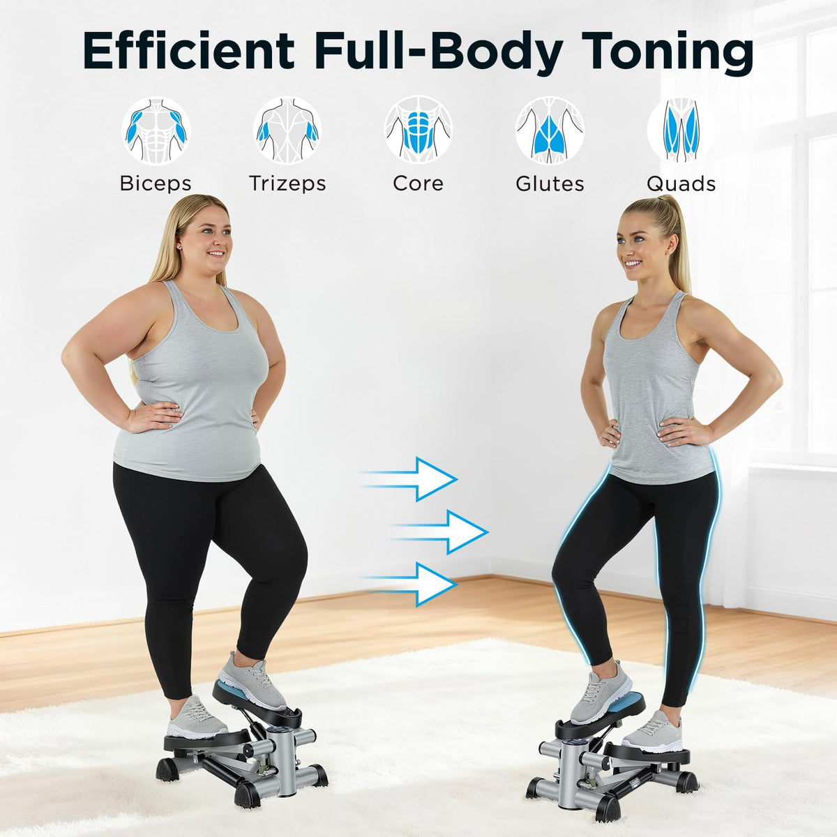 Mini Stepper for Exercise at Home, Stair Stepper with Workout Equipment