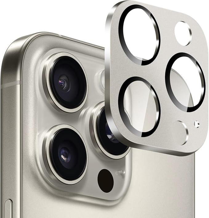 SAHARA - Ultra-Strong Camera Lens Protector for iPhone 16 Pro/16 Pro Max (2-Pack) Black (ZD00161)
