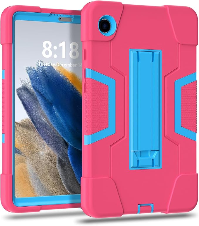 case for Galaxy Tab A9 8.7 2023 Case Hard PC Soft Silicone Kickstand Rugged Heavy Duty High Impact Protective Case for Samsung Galaxy Tab A9 8.7 Inch 2023 SM-X110 SM-X115 Black