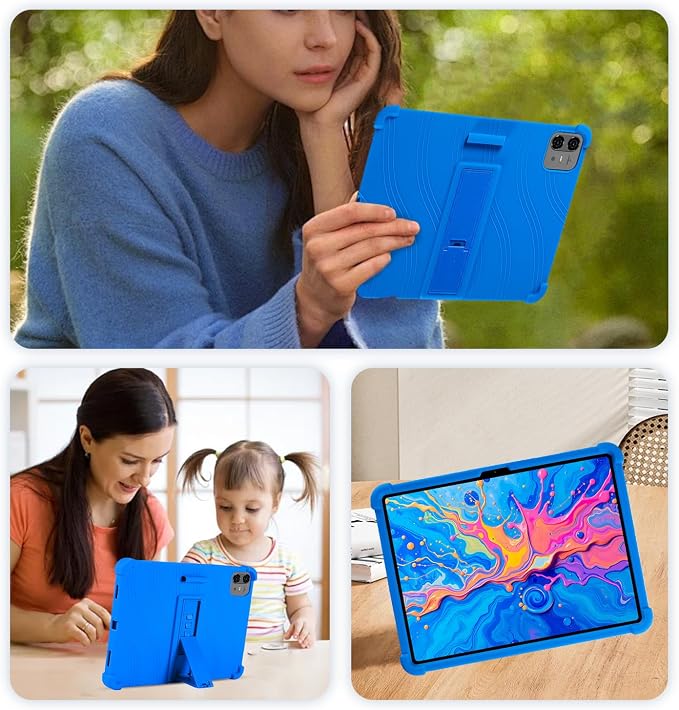 Case for TECLAST Artpad Pro 12.7-Inch Tablet – Shockproof Silicone Protective Cover with Kickstand Drop-Resistant Business Style (Black)