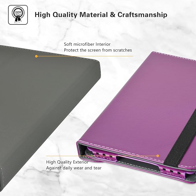 LiuShan Compatible with Onn 8 Gen 4 360 Degree Rotation Stand PU Cover for 8 Inch 2024 Model:100135923 Tablet Black