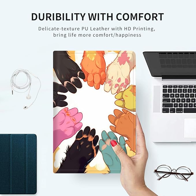 Case for Kindle Fire HD 10 &amp 10 Plus Tablet 10.1 (13th/11th Generation 2023/2021 Release) Lightweight Slim PU Leather Adjustable Multi-Angle Smart Shell Cover with Auto Wake/SleepA Flowers Art