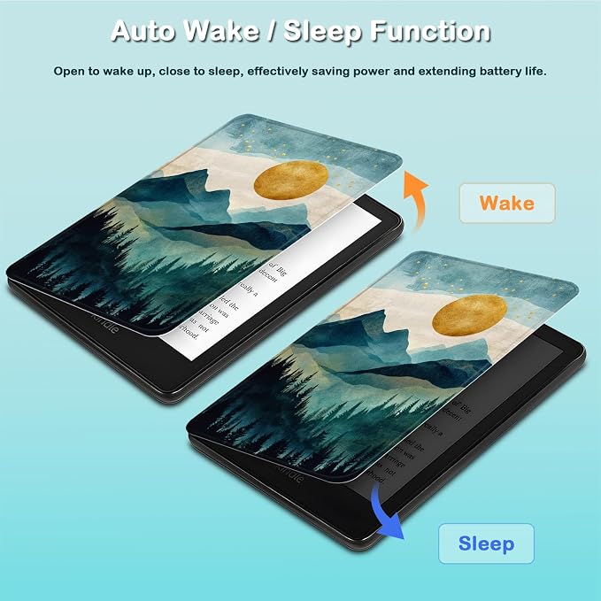 for 6 Kindle 2024 and 2022 (11th Generation) Case Slim Lightweight Smart Cover Case with Auto-Wake/Sleep for Kindle 2024Bald Eagle Flag