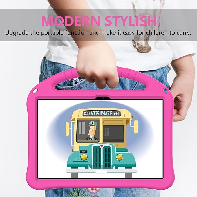 YRH for Moto Pad 2026 Case 11'' Kids EVA Shockproof Tablet Cover with Stand Handle Black