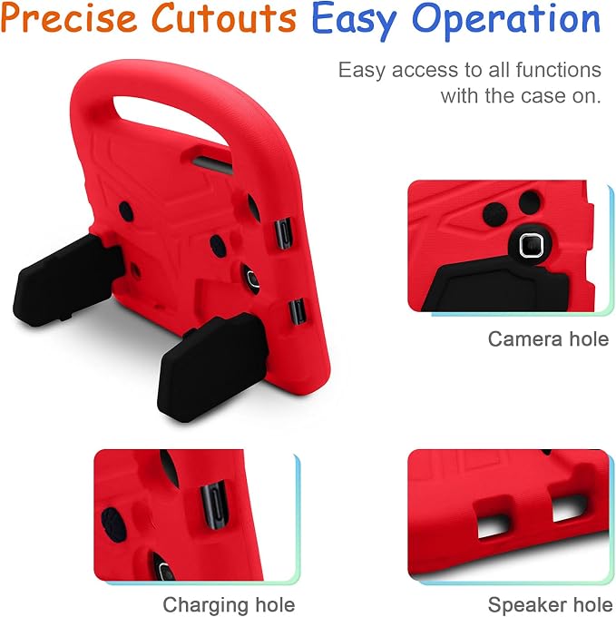 Kids Case for Samsung Galaxy Tab A 8.0 (2019) SM-T290/SM-T295 Techcircle Kid Child Safe Shock Proof EVA Rugged Protective Handle Stand Case for Galaxy Tab A 8.0 SM-T290/SM-T295 Tablet Black
