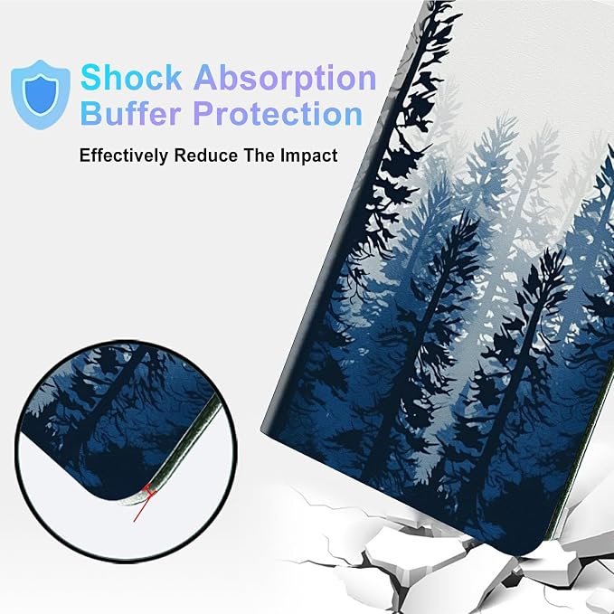 for Microsoft Surface GO 3/GO 2 Case with Adjustable Stand &amp Auto Wake/Sleep PU Leather Slim Smart Protect Cover - African Women Red Hair