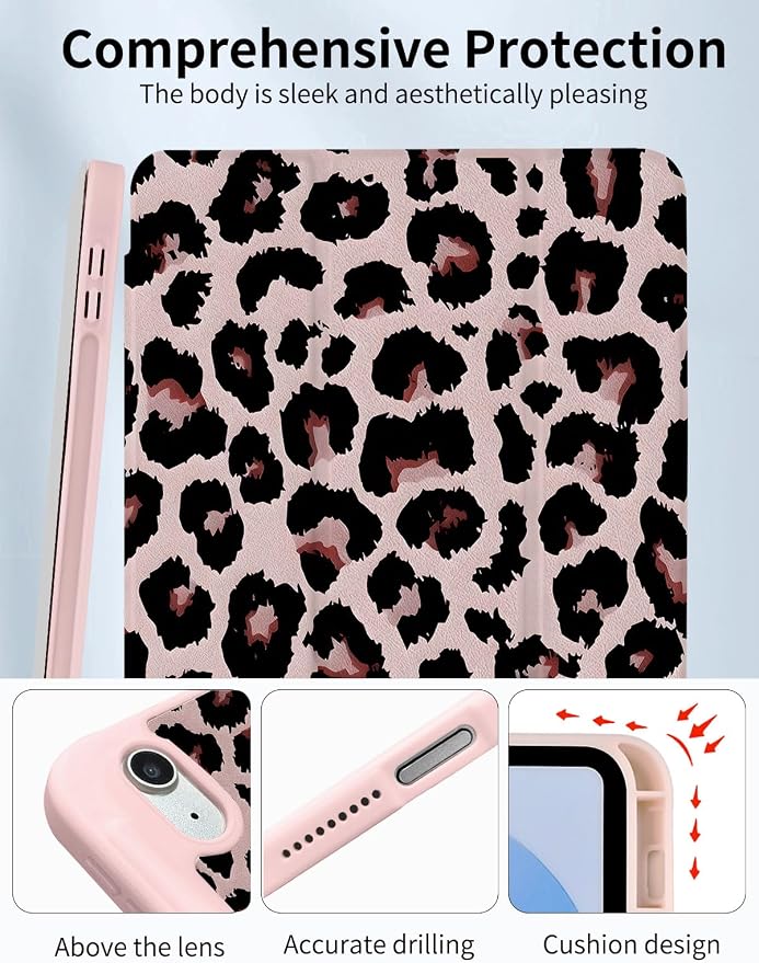 Case for iPad 9th/ 8th/ 7th Generation Case 10.2&amp10.5 Inch (2021/2020/2019 Release) Slim Lightweight Soft Trifold Back Cover with Pencil Holder &amp Auto Sleep/Wake CoverBeige Checkered