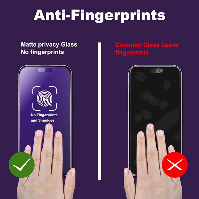 [2-Pack Matte Tempered Glass Screen Protector for iPhone 15 Pro Max Anti-Fingerprint &amp Oil Resistant Smooth as Silk 9H Hardness Bubble-Free Case Friendly 6.7-Inch