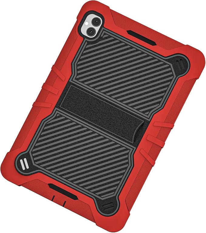 TJS Compatible with Boost Celero 5G Tab Tough Tablet Case (Black) | Strong Kickstand Hybrid Case Cover for Celero 5G Tab