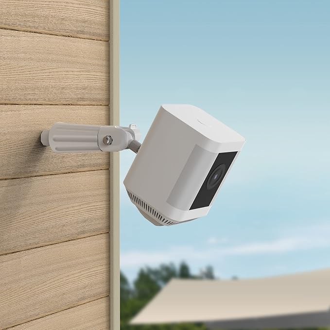 HOLACA Tree Mount Trail Camera Holder with 1/4" Universal Threads for Solar Panel and Spotlight Cam Pro/Plus Stick Up Cam Battery/Wired Camera Tree Holder Screw Mounting Bracket (White)