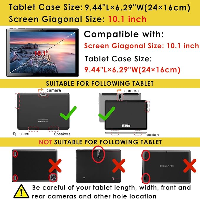 DETUOSI Feonal 10 inch Silicone Case with Shoulder Strap &amp Stylus Pen Multi-Angle Stand Tablet Case Soft Lightweight Cover for Winsing MTK 10 inch Tablet ANTEMPER Touch Orange Pink &amp Blue