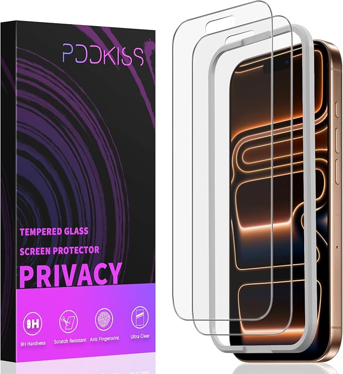 PDDKISS 2 Pack Screen Protector for iPhone 12/iPhone 12 Pro (2020) 6.1 inch Shatterproof Tempered Glass