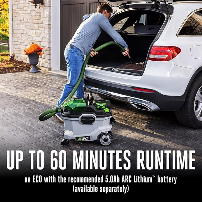 EGO Power+ Shop Vacuum Wet Dry, Car Vac, Portable Cordless Cleaner, 9 Gallon 110 CFM, Battery and Charger Not Included - WDV0900