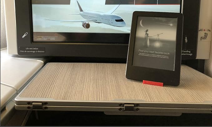 The SkyClip+ Phone &amp Tablet Holder for Air Travel Home and Office Use - Inflight Phone Mount &amp Stand Compatible with iPhone Android Kindle and Tablets - Ultimate Travel Accessory (Black)