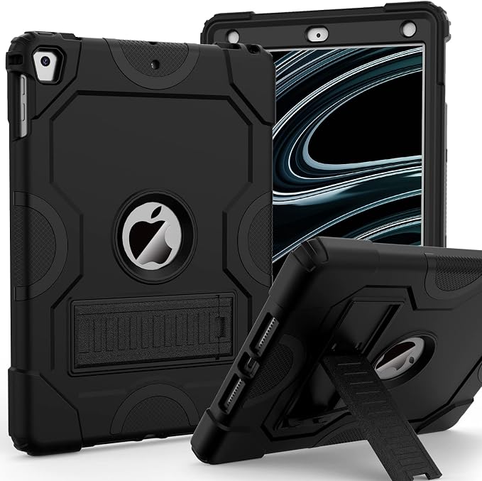 ZoneFoker Case for iPad 6th/5th Generation (9.7 Inch 2018/2017 Model) iPad Air 2 / 1st iPad Pro 9.7 Heavy Duty Shockproof Rugged Protective Case Alpine Green