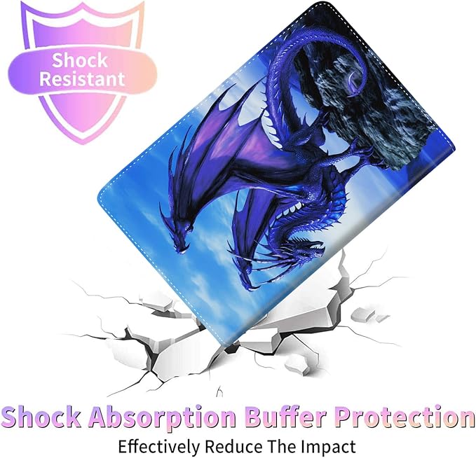 Case for Samsung Galaxy Tab A9 Plus 11 Inch 2023 Durable Shockproof Protective Cover for Samsung Tablet A9+ 11 / 10.9 (SM-X210/X216/X218)，Blue Dragon