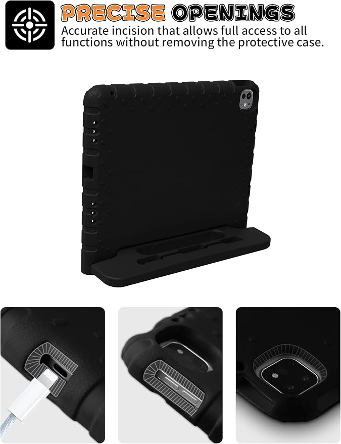 Heavy Duty Kids Case for iPad 10th/11th(A16) Pencil Holder Stand | Rugged Protection Cover for 11/10.9-inch iPad 2025/2022 Lightweight EVA Foam Anti-slip for Home School Travel Blue