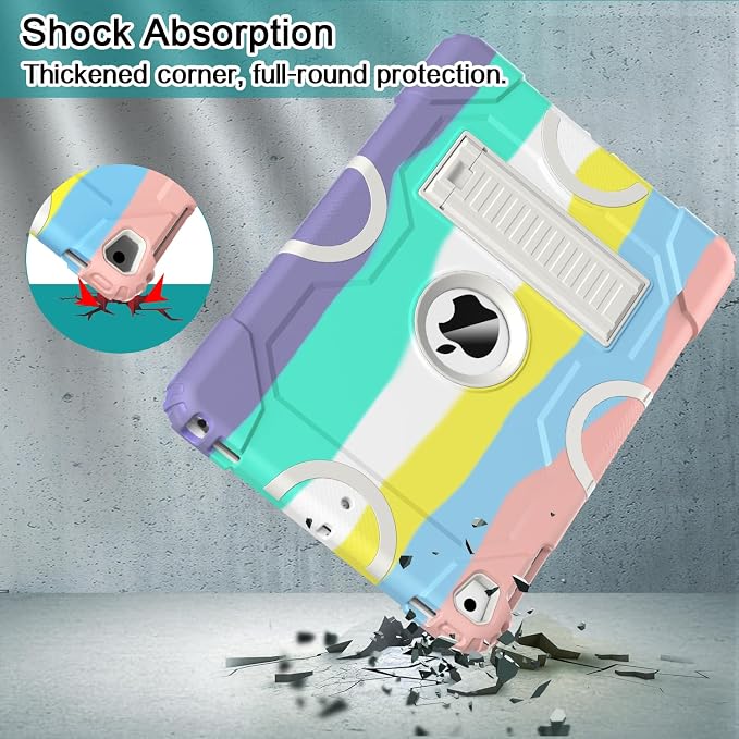 ZoneFoker Case for iPad 6th/5th Generation (9.7 Inch 2018/2017 Model) iPad Air 2 / 1st iPad Pro 9.7 Heavy Duty Shockproof Rugged Protective Case Alpine Green