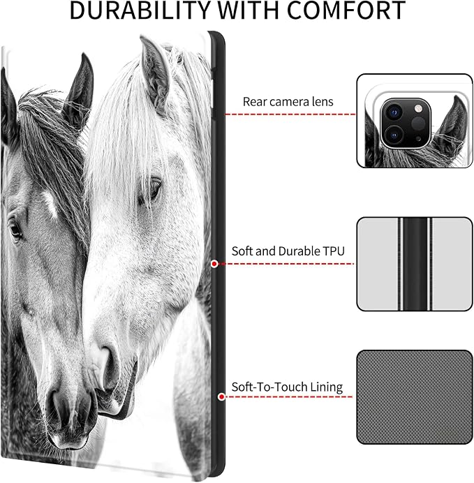 Case for iPad (A16) 11th Generation 11 Inch (2025)/ iPad 10th Generation 10.9 inch 2022Slim PU Leather Smart Cases Covers with Auto Wake/Sleep-Beast Roared