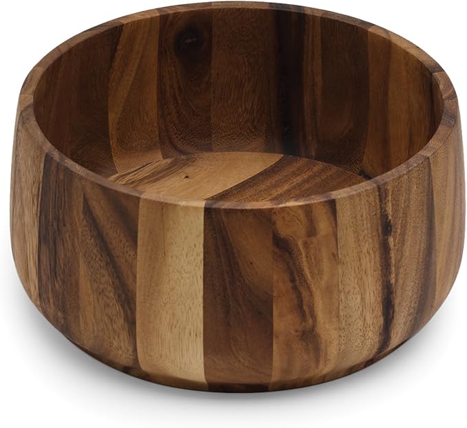 Ironwood Gourmet Acacia Wood Tulip Fuit and Salad Bowl