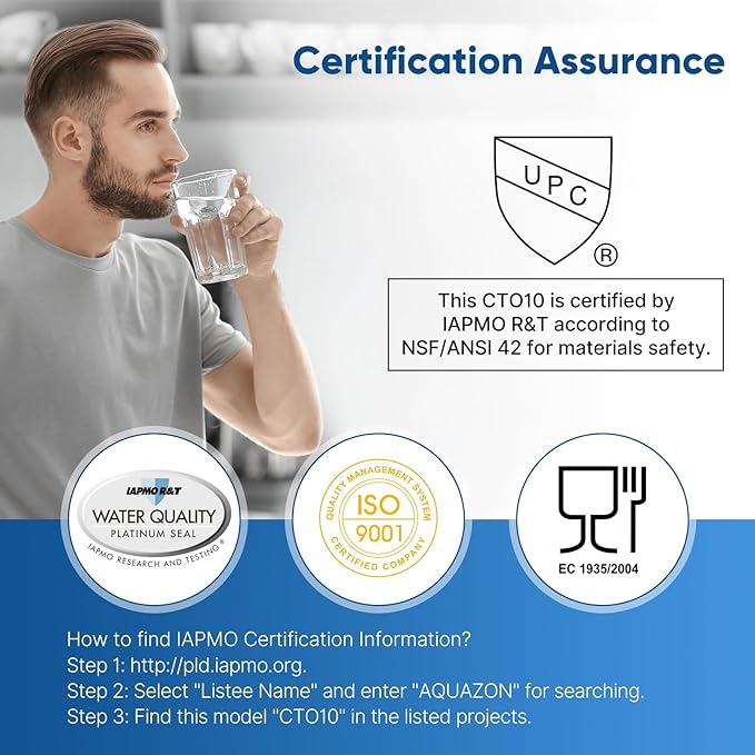 1 Micron 2.5" x 10" Whole House CTO Carbon Water Filter Cartridge Replacement