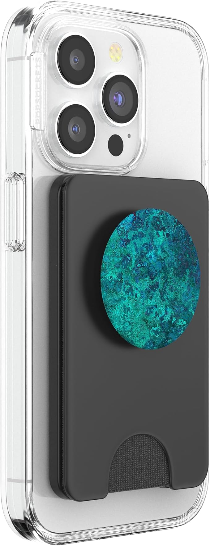 Teal Green Blue Turquoise Abstract Art PopSockets Adhesive PopGrip