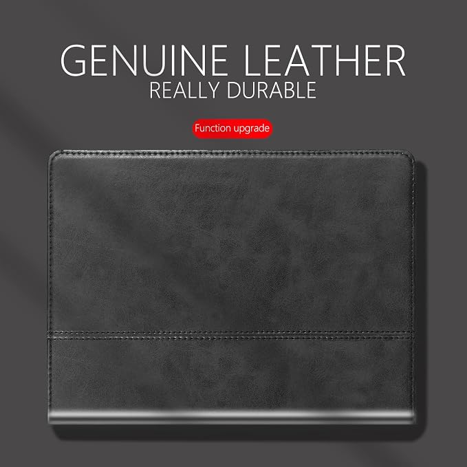Leather Case for iPad mini 8.3 Folio CoverBuilt-in Pencil Holder | Genuine Leather Smart Protective CaseFits iPad Mini A17 Pro 7th 2024/6th 2021Auto Wake/SleepShockproof &amp Drop-Proof.Black