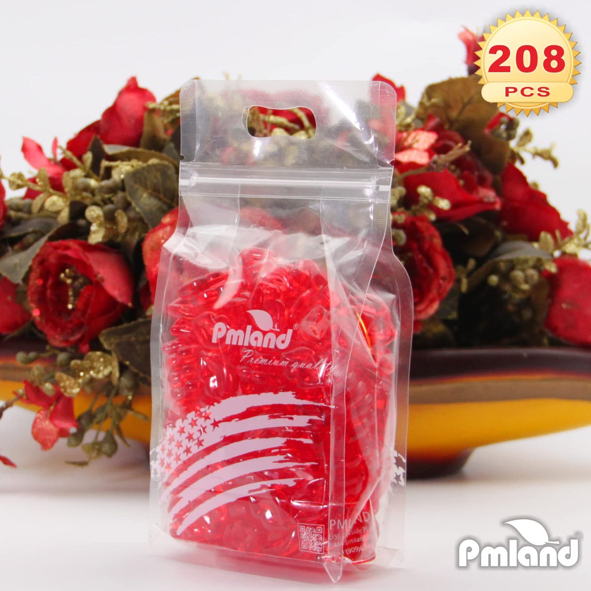 PMLAND Spring Acrylic Red Lip Kiss Love Ornaments and Table Scatter Decoration - 200+ Pieces for Valentine's Day Holiday Party Festival Events Home Decor