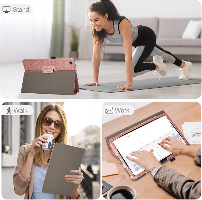 Case for Onn. 10.4 Tablet Pro (2023 Model:100110603) - Folio PU Leather Stand Cover with Pencil Holder Almond Blossom