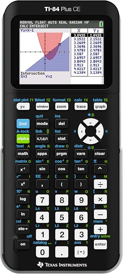 Texas Instruments TI-84 Plus CE Color Graphing Calculator, Black