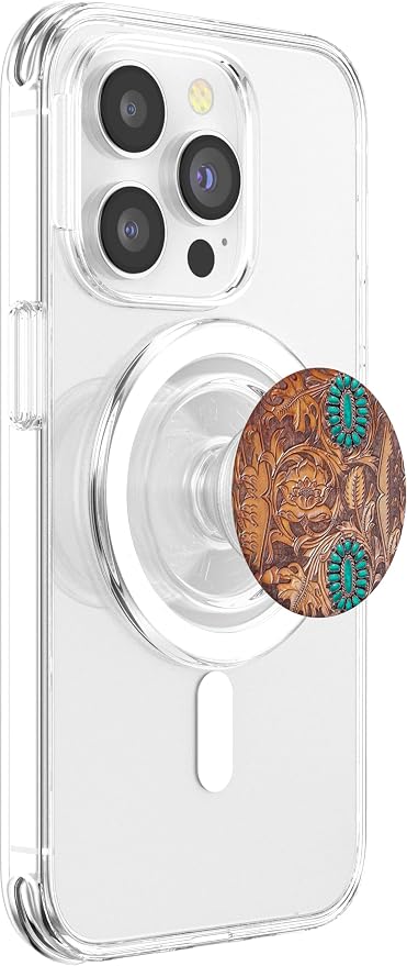 Rustic Turquoise Brown Cowboy Tribal Western Country PopSockets Adhesive PopGrip