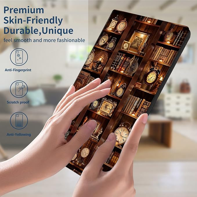 Slim Case for Samsung Galaxy Tab S11 5G 11 Inch (2025) PU Leather Tablet Cases Flip Folio Multi-Angle Viewing Stand Protective Smart Shell Cover with Auto Wake/Sleep A Crow Skull