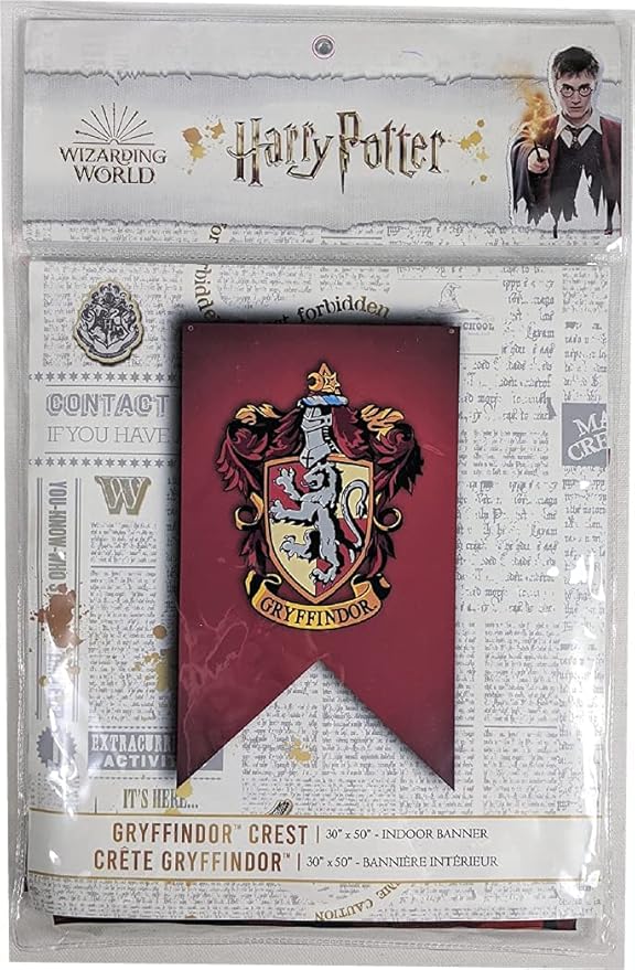 Harry Potter Wall Banner - Large Size 30" x 50" - Indoor Fabric Banner (Gryffindor)
