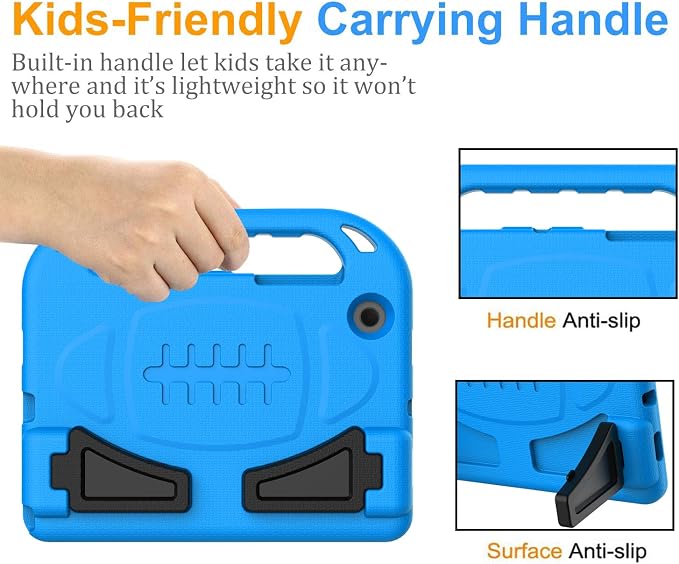 BMOUO Kids Case for Samsung Galaxy Tab A8 10.5 Inch 2022 (SM-X200/X205/X207) - with Screen Protector Shockproof Galaxy Tab A8 10.5 Tablet Case Blue