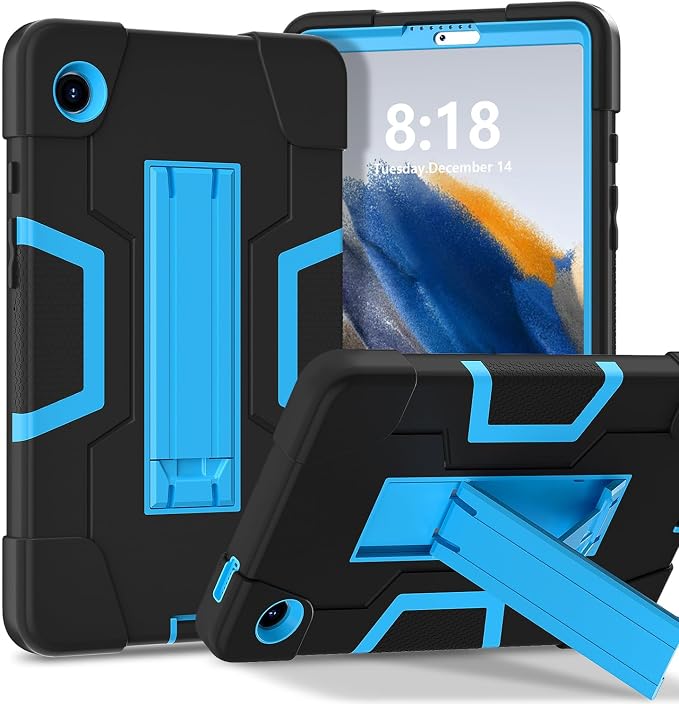 case for Galaxy Tab A9 8.7 2023 Case Hard PC Soft Silicone Kickstand Rugged Heavy Duty High Impact Protective Case for Samsung Galaxy Tab A9 8.7 Inch 2023 SM-X110 SM-X115 Black