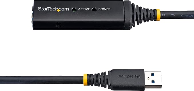 StarTech 3m Active USB 5Gbps Extension Cable USB-A M/F TAA | 3.0 repeater With AC power adapter Fully shielded USB 3.2 Gen1 Type-A USB Powered Blue LED status indicator