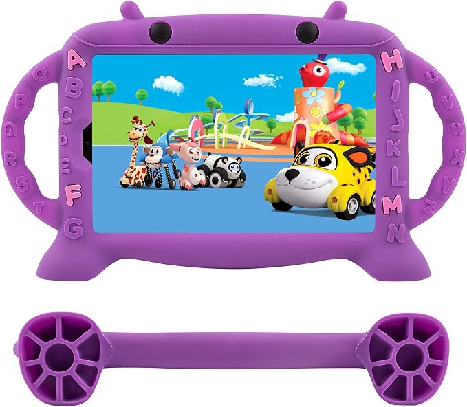 Case for Samsung Galaxy Tab A 8.4 SM-T307 (2020) - Shockproof Silicone Kids Friendly Soft Protective Cover with Handles for Galaxy Tab A 8.4 2020 Release - Stands on Its Own (Blue)