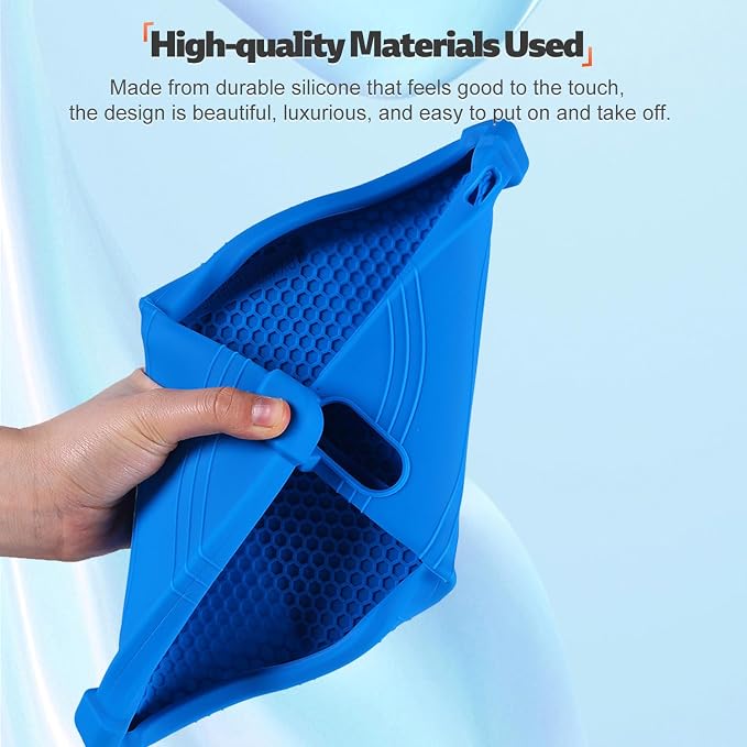 Case Cover for Urao C12 10.36 inch KONXISA Tablet Case with Premium Silicone Material Folding Stand Fuction Anti-Scratch Shockproof and Full Protection Tablet SleeveProtective Covers SkyBlue