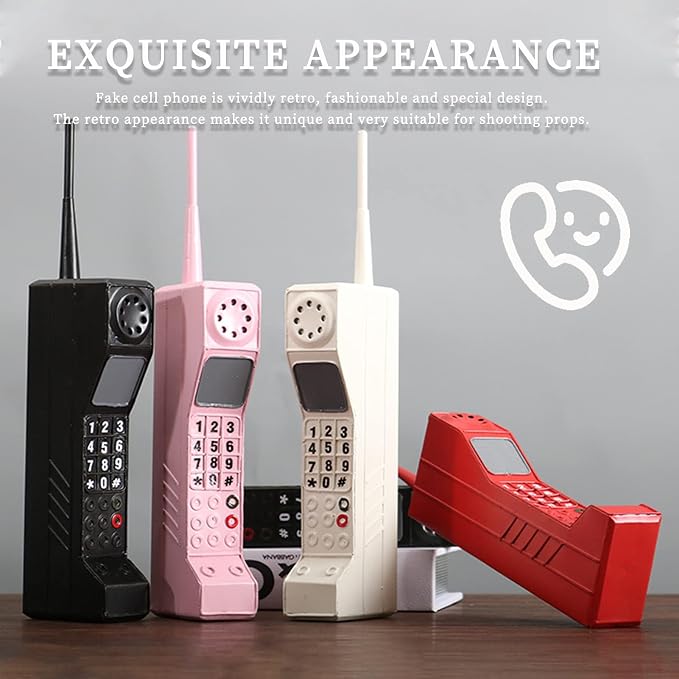 Retro 90s Mobile Phone Prop - Black for 80s 90s Party Decor &amp Home Living Room Decor