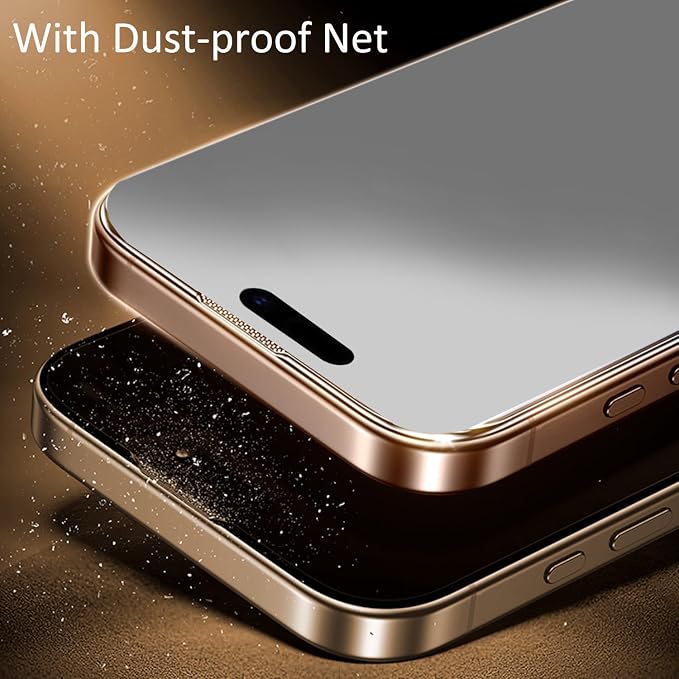 2 Pack for iPhone 17 Pro Max 360 Degree Matte Privacy Screen Protector Anti spy Tempered Glass Anti Glare Film 6.9 inch