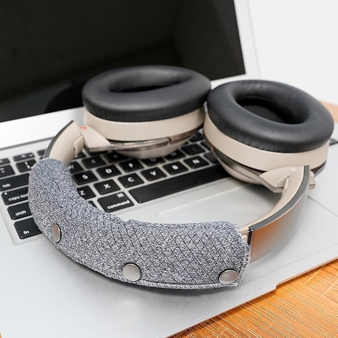 GEVO Replacement Headphone Headband Cover for Sony WH-1000XM4,WH-1000XM3/H910N/XB910N/XB900N/CH710N Headphones,Headband Cushioning Pad Protects Repair Parts,Easy Installation,No Tools Required (Gray)