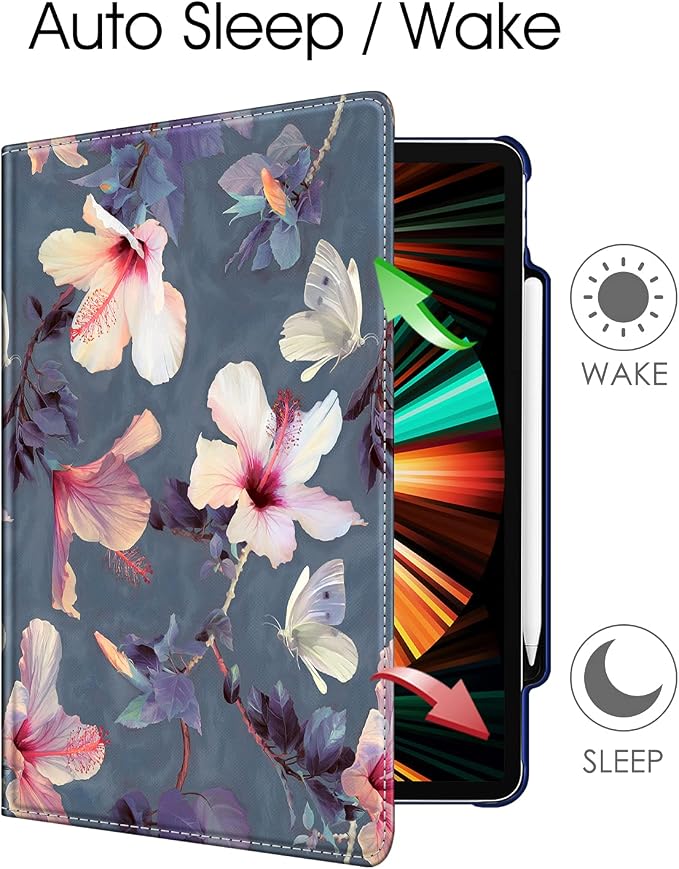 Fintie Rotating Case for iPad Pro 12.9-inch 6th/5th/4th/3rd Generation | 360° Swivel Stand Landscape &amp Portrait Viewing Shockproof Protective Cover Pencil Holder Auto Sleep/Wake Black