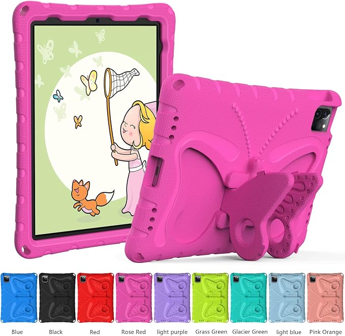 Case for iPad 11th Gen (A16) 11 inch 2025 &amp 10th Generation 10.9 2022 &amp Air 11 2025/2024 &amp Air 6/5th/4th Gen &amp Pro 11 Butterfly Shockproof Cover -Black