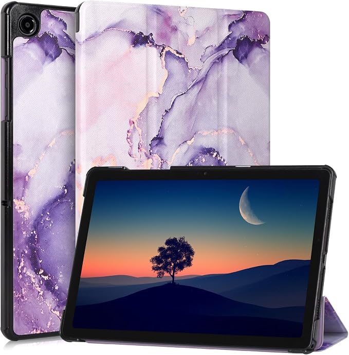 Caweet Case for Samsung Galaxy Tab A9+ / A9 Plus 11 Inch 2023 Ultra Slim Lightweight Hard Back Shell Tri-Fold Stand Cover with Atuo Sleep/Wake Almond Blossom