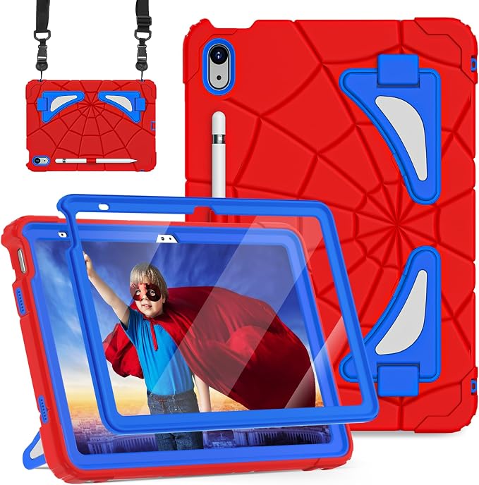 Nitupai Case for iPad 10.2 Case iPad 9th / 8th / 7th Generation Gen Case Heavy Duty Shockproof Rugged Protective Cover 10.2 Inch with Stand Black+Black
