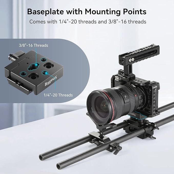 SMALLRIG DSLR and Mirrorless Quick Release Clamp and Plate for Arca Standard
