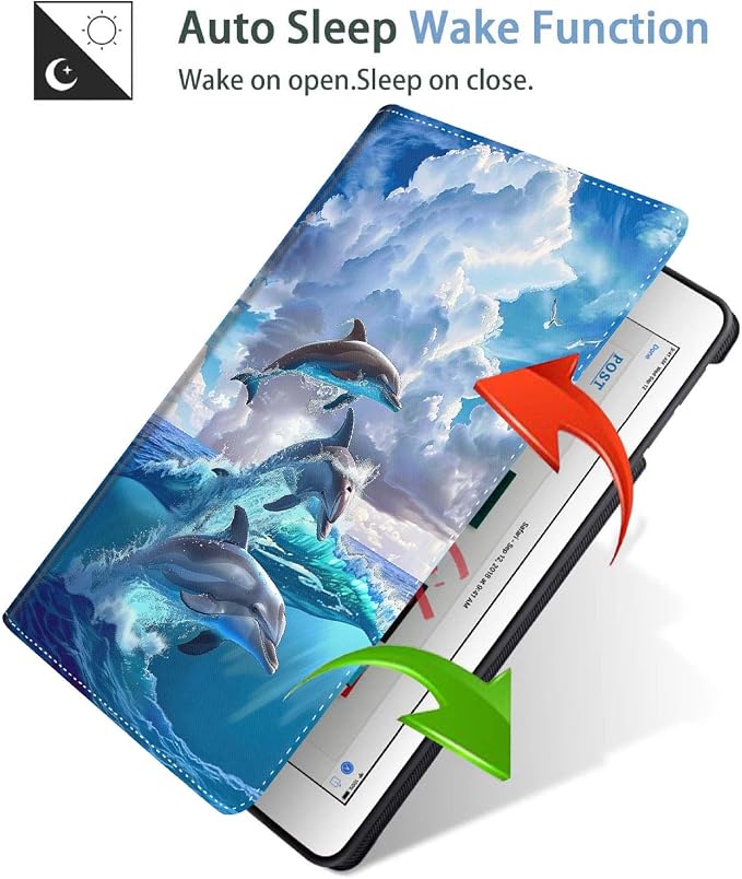 Case for iPad (A16) 11th Generation 11 Inch (2025) iPad 10th Generation 10.9 Inch (2022)，Slim Fit Foldable Standing Cover Case with Auto Sleep/Wake ，Moth Moon
