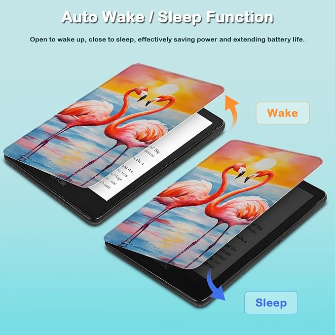for 6 Kindle 2024 and 2022 (11th Generation) Case Slim Lightweight Smart Cover Case with Auto-Wake/Sleep for Kindle 2024Beach Starfish
