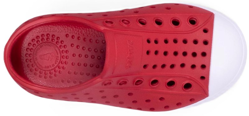 Native Shoes Unisex-Kids Jefferson Sneakers, Ruby Red/Shell White, 12 Little Kid