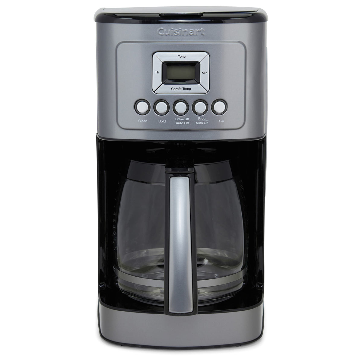 Cuisinart 14-Cup Coffee Maker, Programmable PerfecTemp Glass Carafe Coffee Machine with 1-4 Cup Setting, Brew Strength Control and Brew Pause, Stainless Steel, DCC-3200WNAS, White
